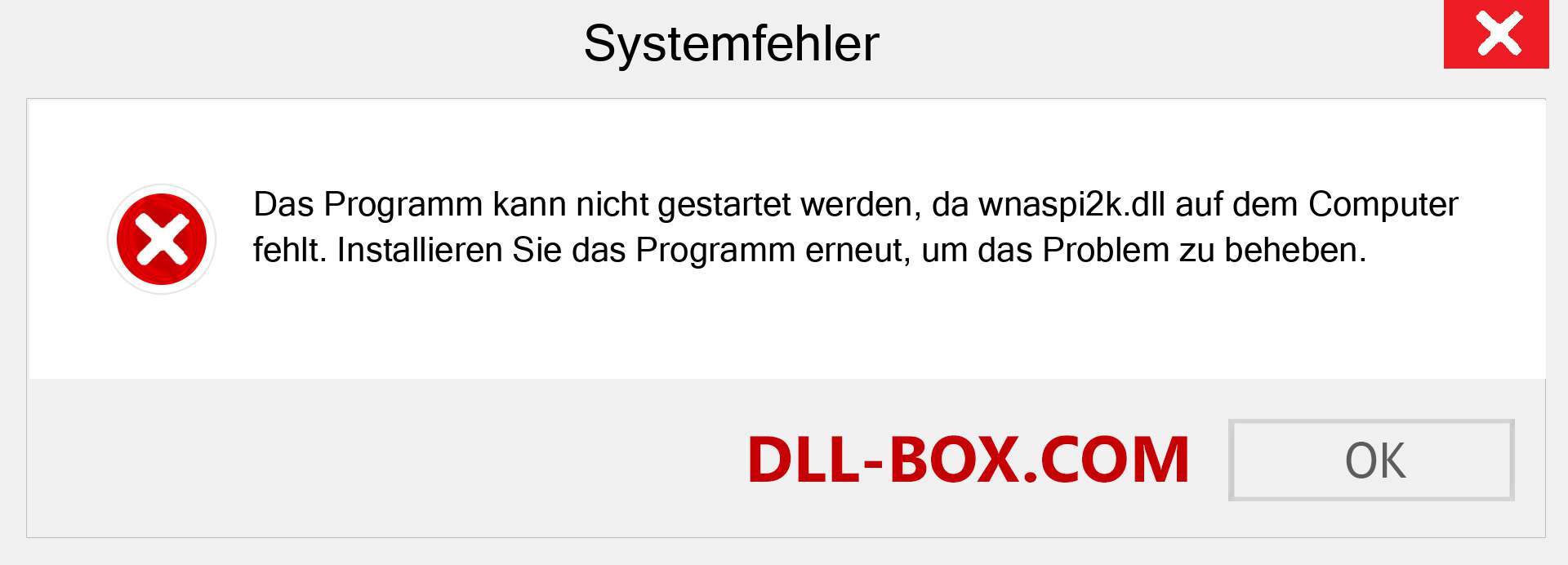 wnaspi2k.dll-Datei fehlt?. Download für Windows 7, 8, 10 - Fix wnaspi2k dll Missing Error unter Windows, Fotos, Bildern